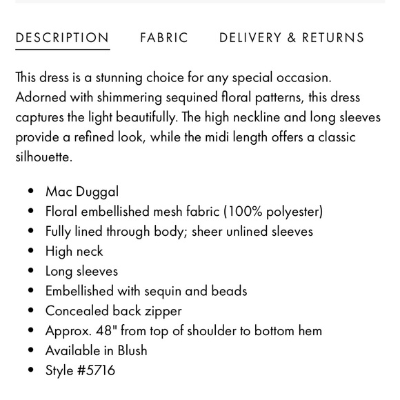 Mac Duggal Sequin Floral Dress - Picture 4 of 8